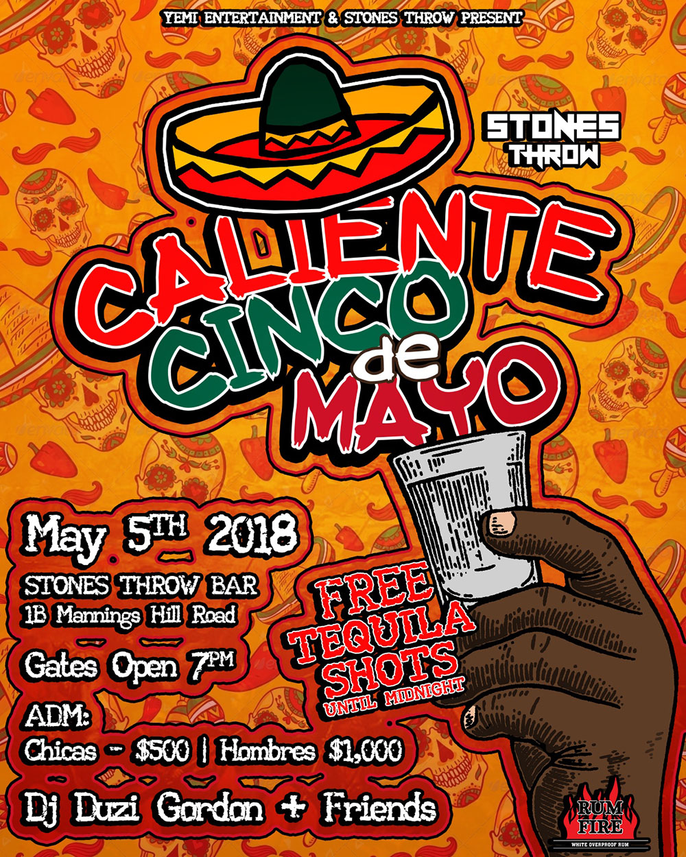 Caliente Cinco de Mayo event flyer
