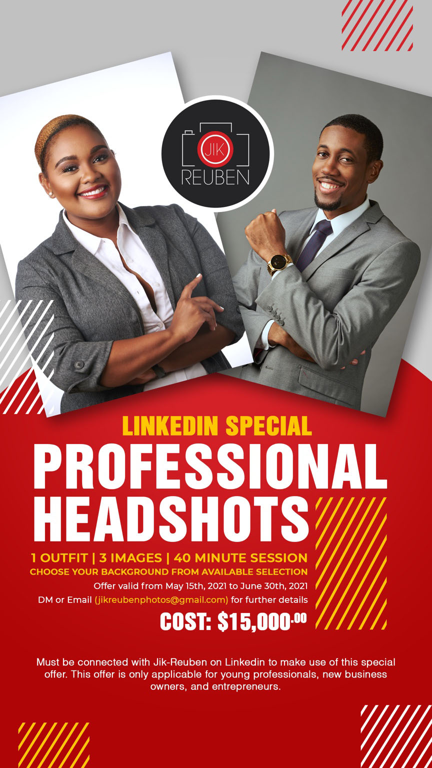 Jik Reuben LinkedIn professional headshots promotion